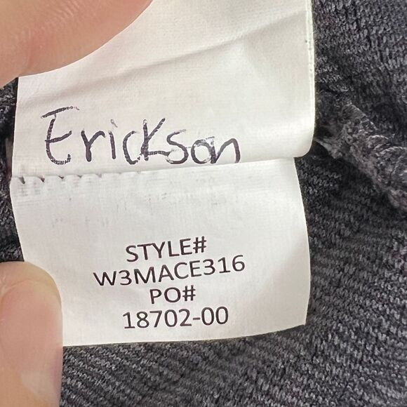 Prana Dress Macee Dark Gray Quilted Long Sleeve Shift Jacquard Textured Knit S - Picture 7 of 13